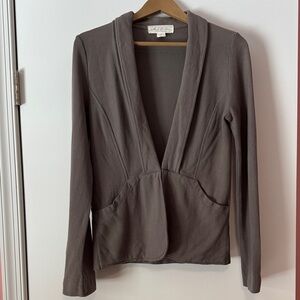 Mod-O-Doc100% Cotton Taupe Lightweight Blazer | Women’s Small